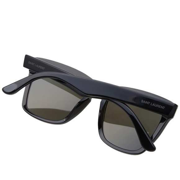 YSL Saint Laurent SL137 Devon sunglasses black silver square rectangle shape - Picture 10 of 10